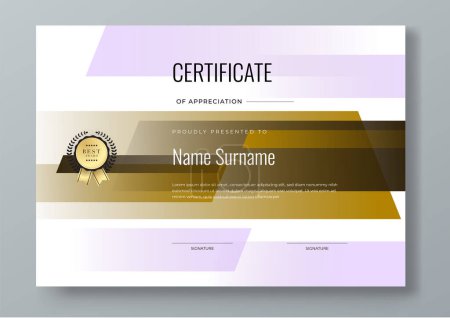 Two set certificate template with dynamic and futuristic element modern background