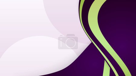 Illustration for White purple and soft green Creative and Clean Double-sided Business Card Template. dark blue and gold Colors. Flat Design Vector Illustration. Stationery Design - Royalty Free Image