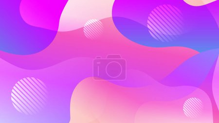 Illustration for Gradient background with purple blue morphing shapes. Morphing colorful blobs. Vector 3d illustration. Abstract 3d background. Liquid colors. Decoration for banner or sign design - Royalty Free Image