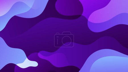 Illustration for Gradient background with colorful morphing shapes. Morphing purple blobs. Vector 3d illustration. Abstract 3d background. Liquid colors. Decoration for banner or sign design - Royalty Free Image