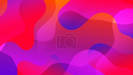 Illustration for Gradient background with purple red morphing shapes. Morphing colorful blobs. Vector 3d illustration. Abstract 3d background. Liquid colors. Decoration for banner or sign design - Royalty Free Image