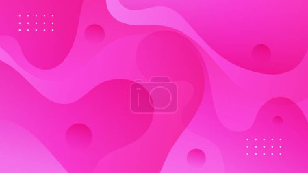 Illustration for Gradient background with colorful morphing shapes. Morphing pink blobs. Vector 3d illustration. Abstract 3d background. Liquid colors. Decoration for banner or sign design - Royalty Free Image