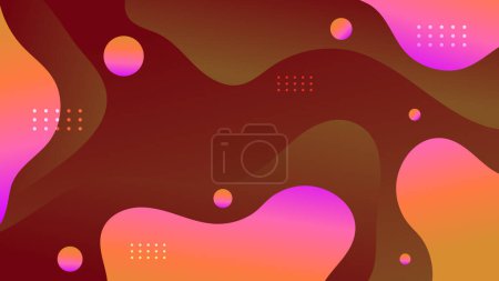 Illustration for Gradient background with colorful morphing shapes. Morphing colorful blobs. Vector 3d illustration. Abstract 3d background. Liquid colors. Decoration for banner or sign design - Royalty Free Image