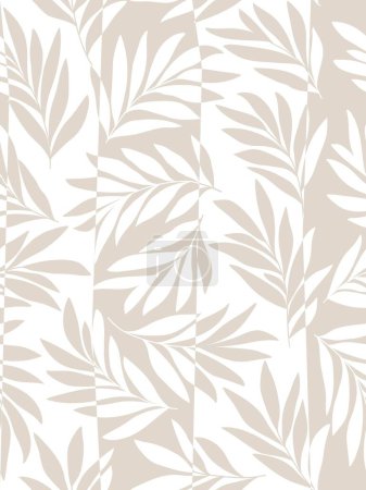 Foto de Fondo floral abstracto sin costuras gris claro y blanco.Patrón vectorial gris y blanco con hojas. - Imagen libre de derechos