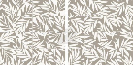 Foto de Fondo floral abstracto transparente gris claro y oscuro.Patrón floral vectorial con hojas. - Imagen libre de derechos