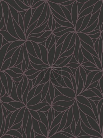 Illustration for Seamless abstract floral background. Grey and white abstrackt flowers. - Royalty Free Image