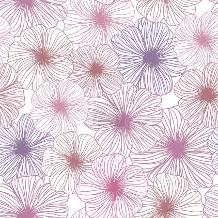 Foto de Inconsútil abstrac floral background.Vector flores patrón. - Imagen libre de derechos