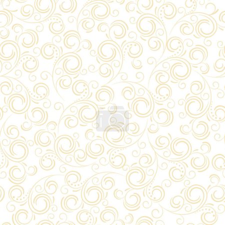 Foto de Fondo abstracto transparente blanco y dorado. Patrón con rayas onduladas. Patrones de garabatos vectoriales. - Imagen libre de derechos
