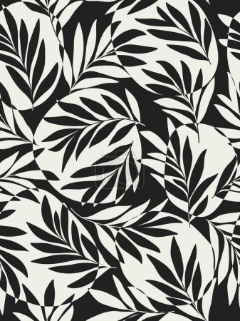 Foto de Fondo floral abstracto transparente gris claro y negro.Patrón vectorial gris y negro con hojas. - Imagen libre de derechos