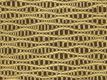 Foto de Braun oscuro abstracto sin costuras y fondo dorado. Dibujado a mano vector patrón sin costura - Imagen libre de derechos