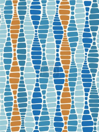 Foto de Fondo azul y marrón abstracto sin costuras. Patrón sin costura vectorial - Imagen libre de derechos