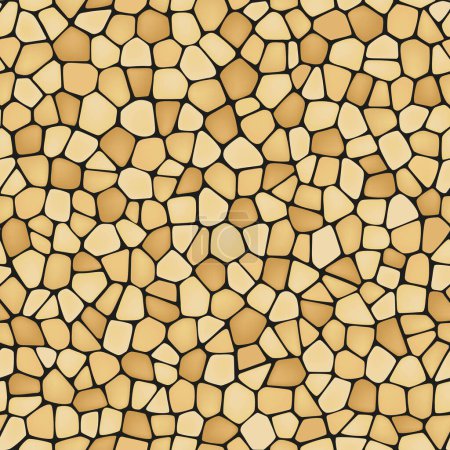 Foto de Fondo marrón abstracto sin costuras. Mosaico marrón. Dibujado a mano vector patrón sin costura - Imagen libre de derechos