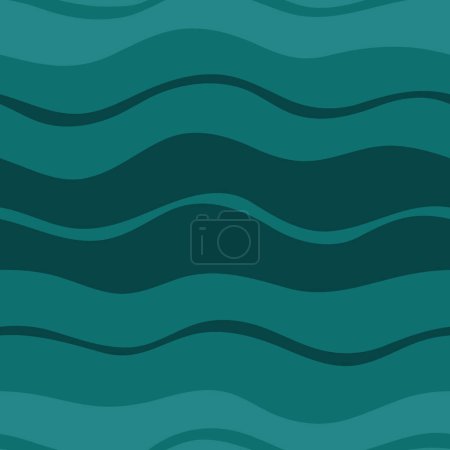 Illustration for Abstract seamless pattern with emerald wavy lines - Royalty Free Image