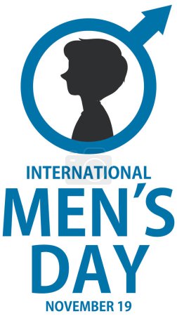 Téléchargez les illustrations : Journée internationale des hommes pour l'illustration d'affiches ou de bannières - en licence libre de droit