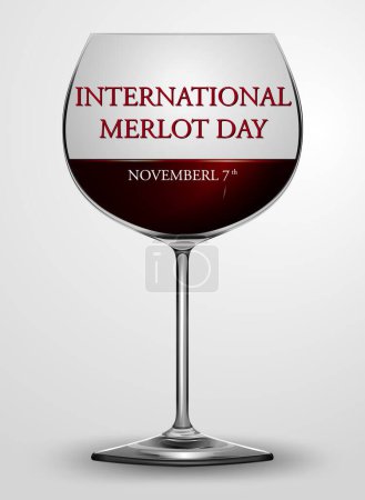 Illustration for Intenational Merlot Day Banner Design illustration - Royalty Free Image