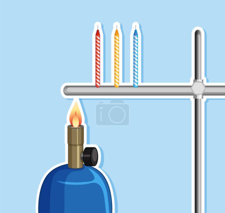 Illustration for Thumbnail design with chemistry objects illustration - Royalty Free Image
