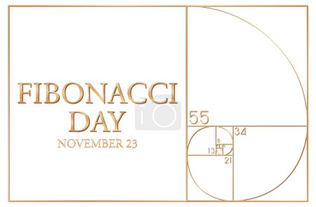 Téléchargez les illustrations : Illustration du design de l'affiche de la journée Fibonacci - en licence libre de droit