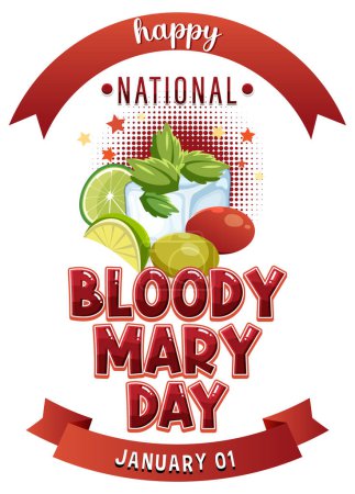 Téléchargez les illustrations : Heureuse illustration de l'icône nationale de Mary Day sanglante - en licence libre de droit