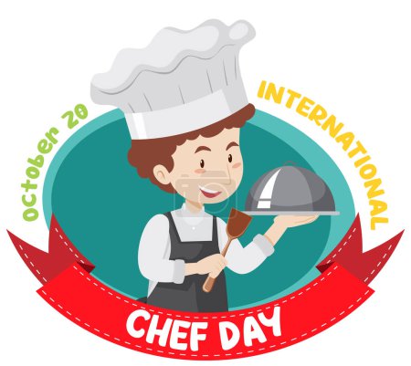 Téléchargez les illustrations : International Chef Day Poster Design illustration - en licence libre de droit