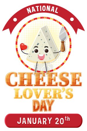 Illustration for National Cheese Lovers Day Banner Design illustration - Royalty Free Image