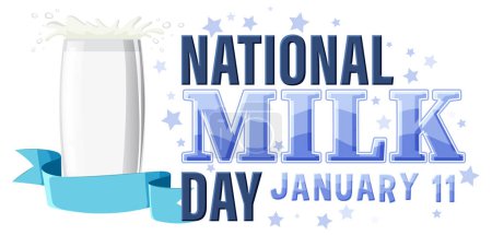 Téléchargez les illustrations : Illustration de conception de bannière de la Journée nationale du lait - en licence libre de droit