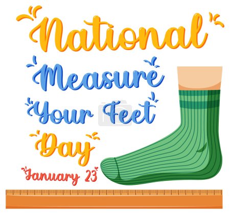 Ilustración de National Measure Your Feet Day Banner Design illustration - Imagen libre de derechos