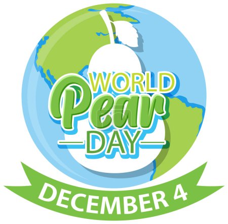 Illustration for World pear day postr template illustration - Royalty Free Image