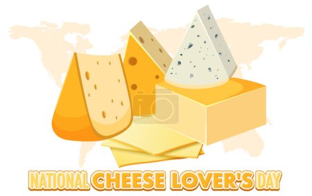 Téléchargez les illustrations : Journée nationale des amateurs de fromage illustration icône - en licence libre de droit