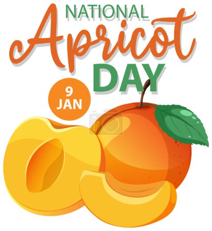 Téléchargez les illustrations : Illustration de l'icône de la Journée nationale de l'abricot - en licence libre de droit