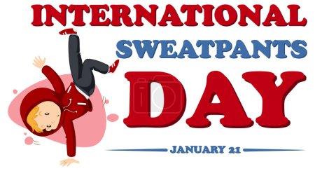 Illustration for International Sweatpants Day Banner Design illustration - Royalty Free Image