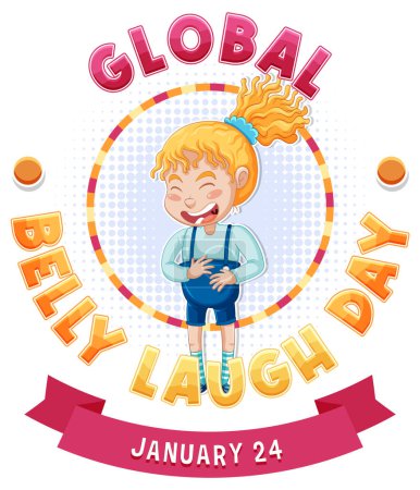 Téléchargez les illustrations : Illustration Global Belly Laugh Day Banner Design - en licence libre de droit