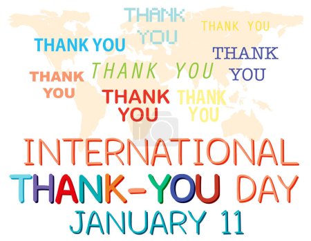 Illustration for International thank you day icon illustration - Royalty Free Image
