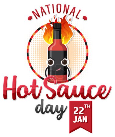 Illustration for National Hot Sauce Day Banner Design illustration - Royalty Free Image