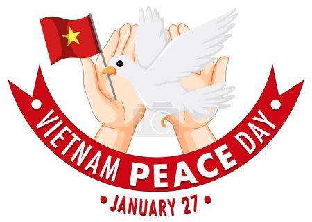 Illustration for Vietnam Peace Day Banner Design illustration - Royalty Free Image