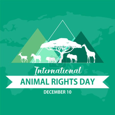Ilustración de Día Internacional de los Derechos de los Animales Banner illustration - Imagen libre de derechos