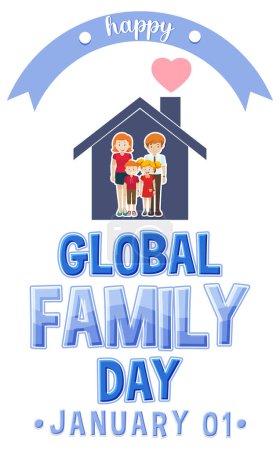 Ilustración de Día Mundial de la Familia Baner Design illustration - Imagen libre de derechos