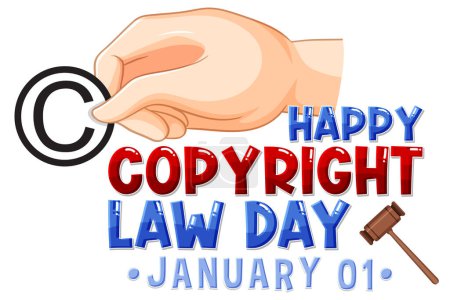 Ilustración de Ilustración del diseño de banners del Día del Derecho de Autor - Imagen libre de derechos