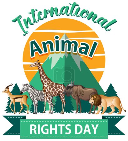 Photo for International Animal Rights Day Banner illustration - Royalty Free Image