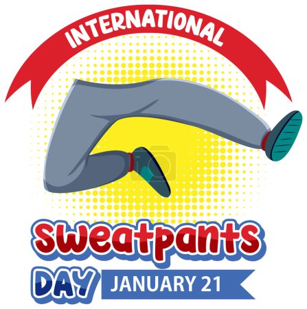 Ilustración de International Sweatpants Day Banner Design illustration - Imagen libre de derechos