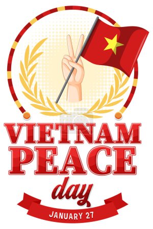 Illustration for Vietnam Peace Day Banner illustration - Royalty Free Image