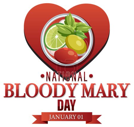 Ilustración de Feliz día nacional sangriento Mary Icono ilustración - Imagen libre de derechos