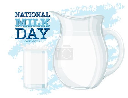 Illustration for National Milk Day Banner Design illustration - Royalty Free Image