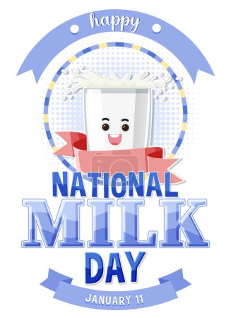Téléchargez les illustrations : Illustration de conception de bannière de la Journée nationale du lait - en licence libre de droit