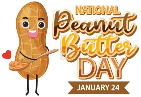 Téléchargez les illustrations : Illustration de la Journée nationale du beurre de cacahuète - en licence libre de droit