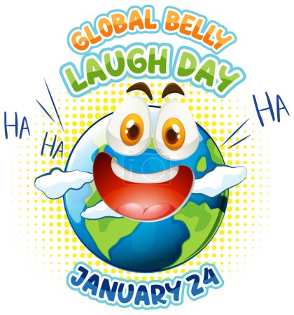 Téléchargez les illustrations : Illustration Global Belly Laugh Day Banner Design - en licence libre de droit
