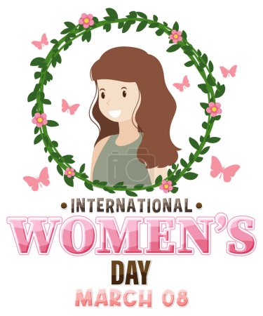 Ilustración de International women day logo illustration - Imagen libre de derechos