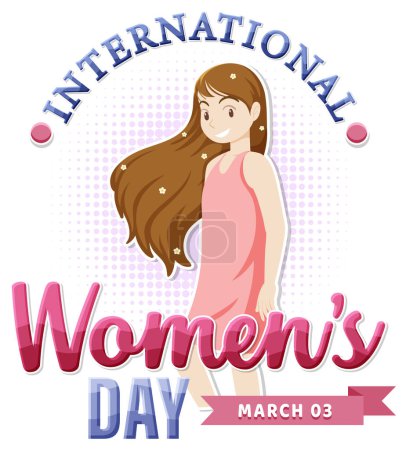 Ilustración de International women day logo illustration - Imagen libre de derechos