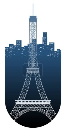 Téléchargez les illustrations : Eiffel Tower Paris Landmark illustration - en licence libre de droit