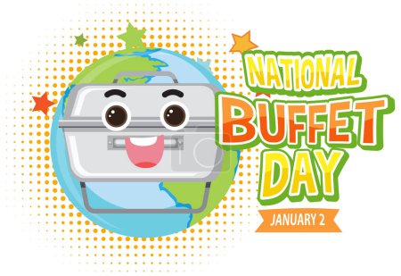 Ilustración de Día Nacional del Buffet Diseño de Banner ilustración - Imagen libre de derechos