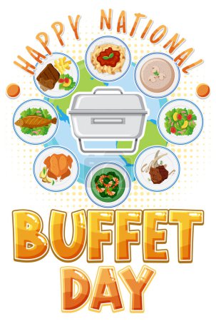 Ilustración de Ilustración del Día Nacional del Buffet - Imagen libre de derechos